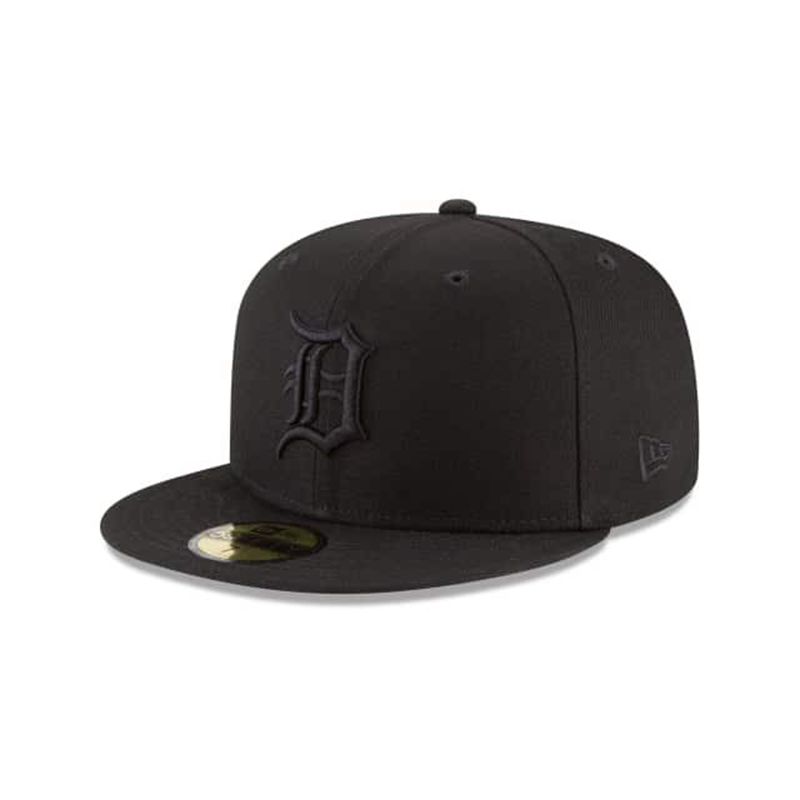 MLB Detroit Tigers Blackout Basic 59Fifty Fitted (HME9809) - Black New Era Caps